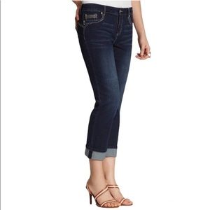 Chico's So Lifting Slimming Crop Jeans Bejeweled Size 16 Like New